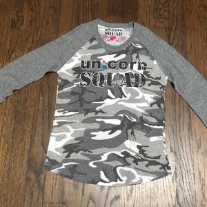 Girls So Nikki Unicorn Squad Camo Shirt